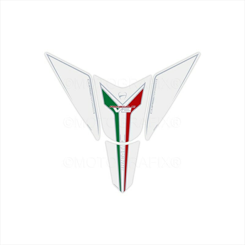 バイクパーツ 外装モトグラフィックス タンクパッド WT/GRN/RED MT-TD029WT 4580041247313DUCATI Panigale 955 V2 21-