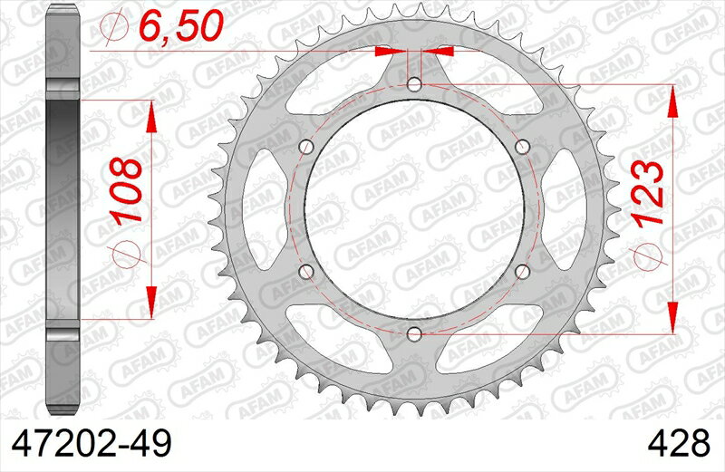 バイクパーツAFAM(アファム) Rスプロケット 428-4947202-494548916729739
