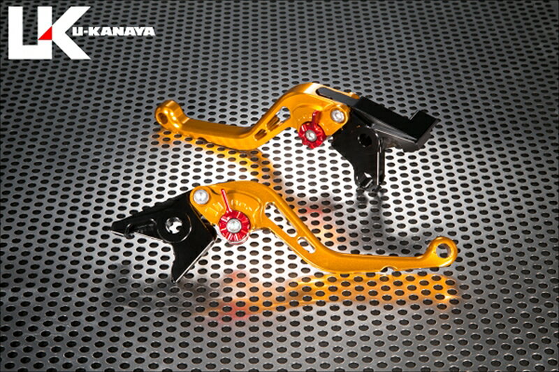 バイクパーツ ハンドルユーカナヤ レバーセット STD/ショート GD/TIYA019-117-0202 4550255810023DS250/ビラーゴ250アップハンドル