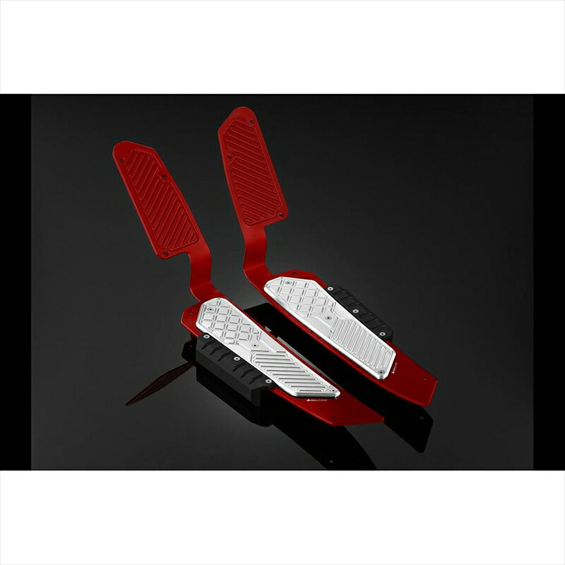 バイクパーツBIKERS(バイカーズ) フットプレート レッド/シルバー H0546-RED-SLV4550255820992FORZA 18-24