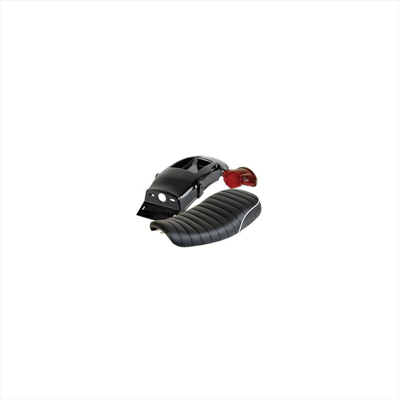 バイクパーツ 外装グッズ キングシート＆38ETフェンダーレスキットG3-00142 4550255842673BK/WH SR400FI 10-17