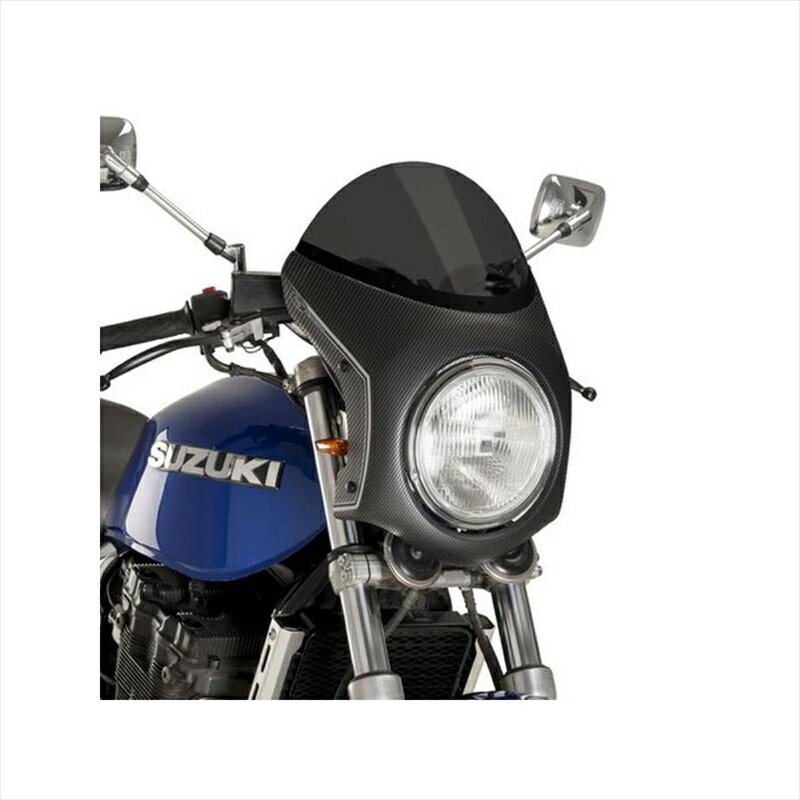 バイクパーツ 外装プーチ レトロフェアリング D.スモーク/カーボンP 9515F 4549950741381汎用(ヘッドラ..