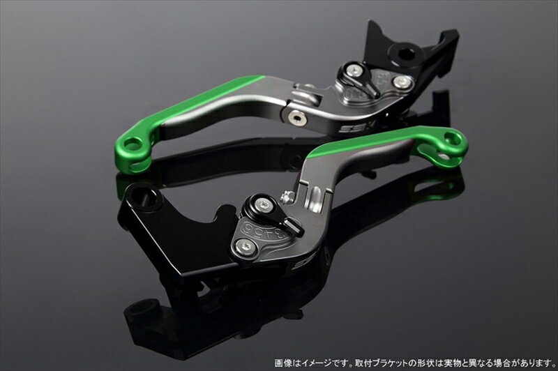 ハンドル エスエスケイ スピードラ アジャストレバー 可倒延長式 Mチタン/Mブラック/Mグリーン PCX JF28 JF56 PCX150 KF12/18 LVGM001TM-BKGN 4580540569435 取寄品