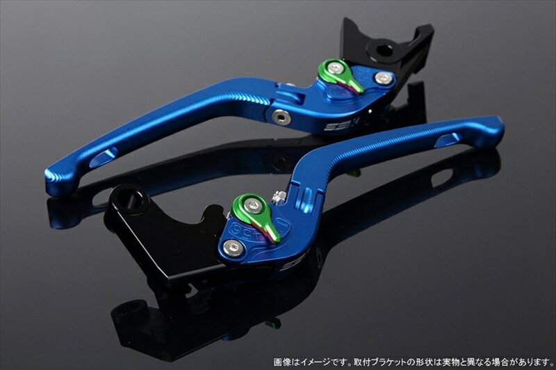 ハンドル エスエスケイ スピードラ アジャストレバー 3D可倒式 Mブルー/Mグリーン GSX-R1000/R 09-18 GSX-S1000/F 15-18 LVDM053BE-GN 4589995218929 取寄品