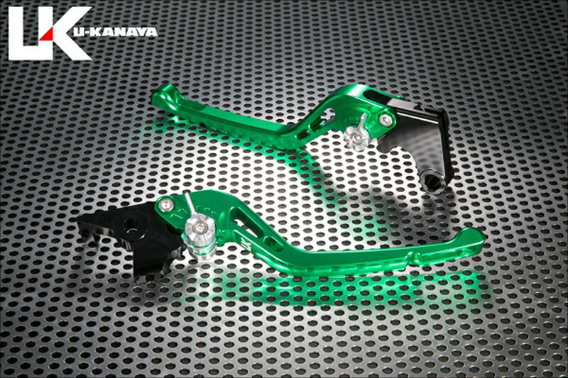 バイクパーツ ハンドルユーカナヤ レバーセット GPタイプ/ロング GN/BLKA081-011-0507 4550255894818エリミネーター400/SE 23-