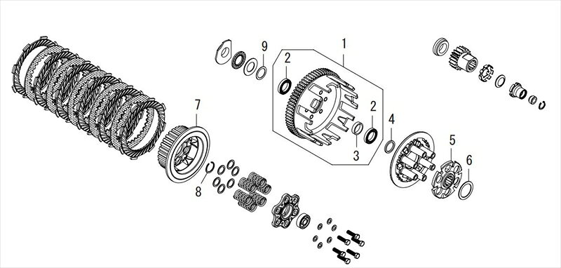 バイクパーツ 駆動系SP TAKEGAWA(スペシャルパーツタケガワ) クラッチ変換キット 02-01-01344514162298..
