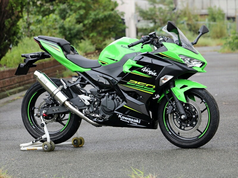 マフラー ダブルアールズ WR`S フルEX ラウンドステンレスサイレンサー Ninja250 18-(2BK-EX250P) LA4270JM 4550255566951 取寄品