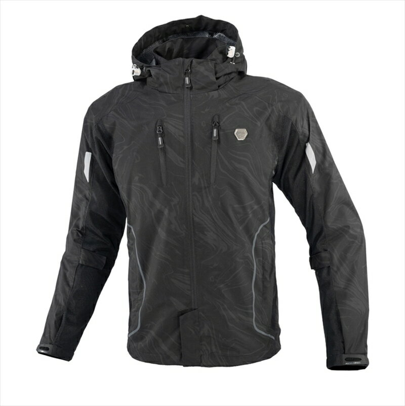 【5日前後で発送】 ウェア コミネ JK-1123 P HALFメッシュパーカ BK-Marble XL 07-1123 4582611201701 ..