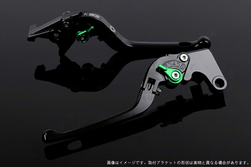 ハンドル エスエスケイ スピードラ アジャストレバー 3D可倒式 ブラック/グリーン FZ1フェザー 06-14 MT-07 14-18 XSR700 18 YA0405254-GN 4589995508761 取寄品