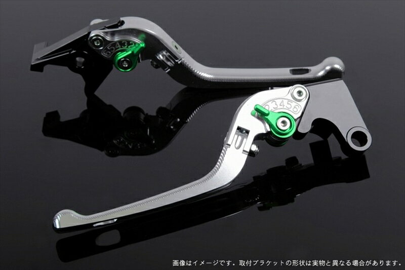ハンドル エスエスケイ スピードラ アジャストレバー 3D可倒式 シルバー/グリーン FZ1フェザー 06-14 MT-07 14-18 XSR700 18 YA0405255-GN 4589995508839 取寄品