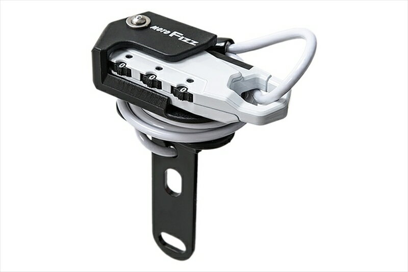 【5日前後で発送】 ヘルメット モトフィズ ヘルメット用ワイヤーロック ストレート ホワイト MF-4754 4510819106214 取寄品