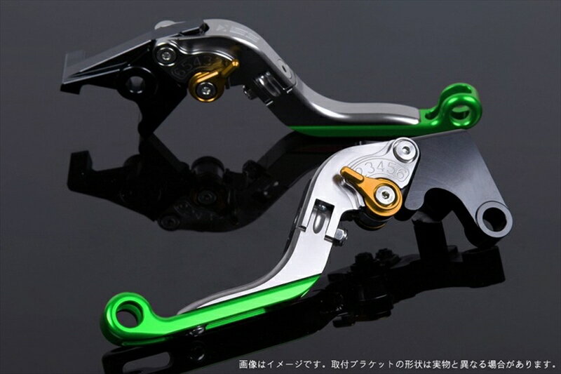 【5日前後で発送】 ハンドル エスエスケイ スピードラ アジャストレバー 可倒延長式 チタン/ゴールド/グリーン ZX-6R 07-17 ZX-10R 06-15 KA0406028-GDGN 4589995391028 取寄品