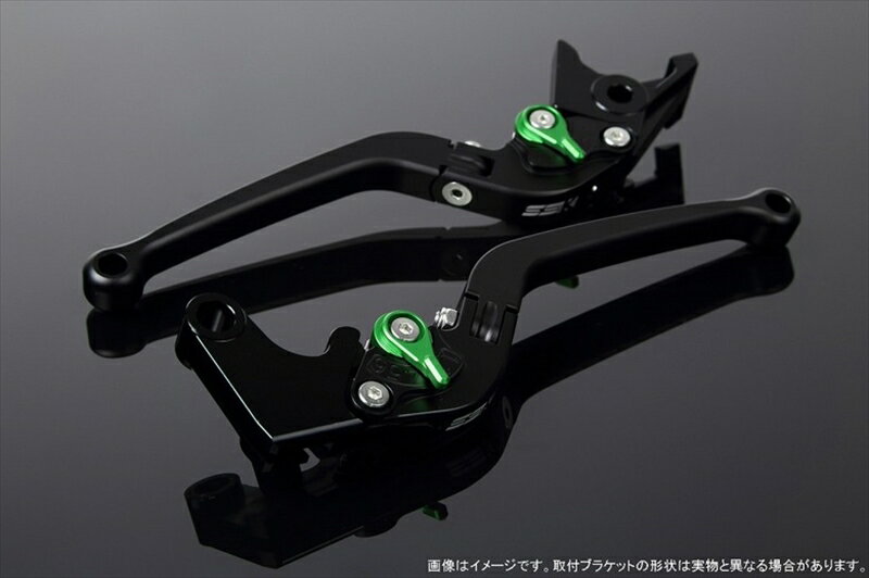 【5日前後で発送】 ハンドル エスエスケイ スピードラ アジャストレバー スタンダード可倒式 Mブラック/Mグリーン MT-01 04-09 VMAX1700 09-13 LVAM043BK-GN 4589995087198 取寄品
