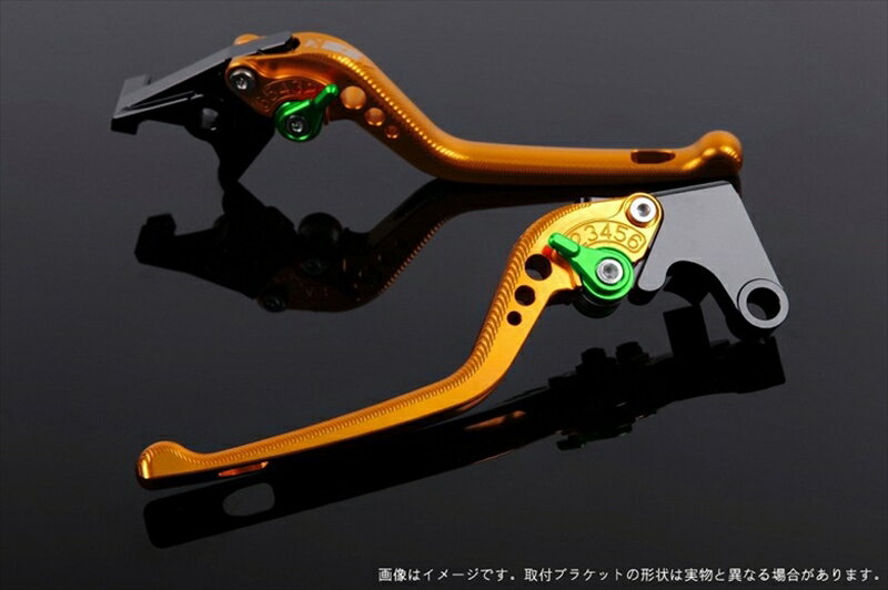【5日前後で発送】 ハンドル エスエスケイ スピードラ アジャストレバー 3D ロング ゴールド/グリーン MT-01 04-09 VMAX1700 09-13 YA0404807-GN 4589995467532 取寄品