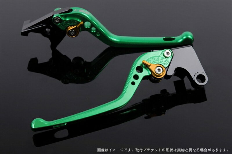 ハンドル エスエスケイ スピードラ アジャストレバー 3D ロング グリーン/ゴールド MT-01 04-09 VMAX1700 09-13 YA0404811-GD 4589995475339 取寄品