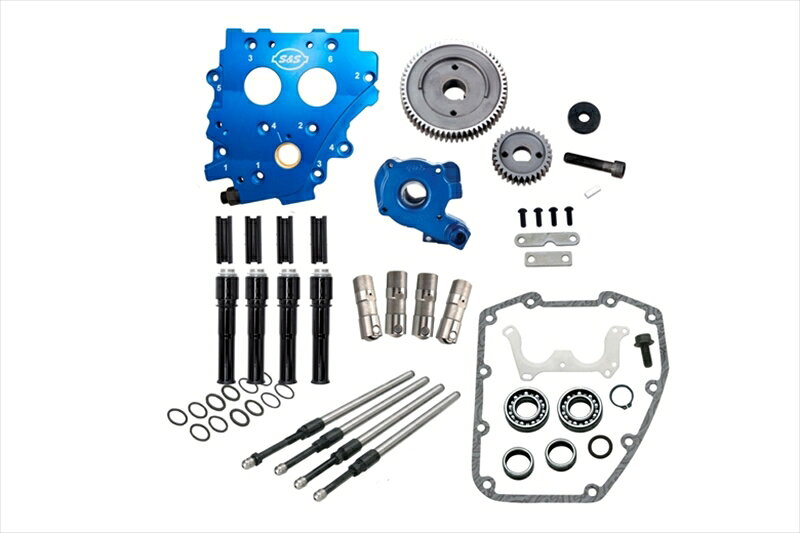 バイクパーツエスアンドエスサイクル S＆S カムチェストキット/ブラックプッシュロッドカバー TWIN CAM 99-06/ギアカム用310-1266 4550646068590