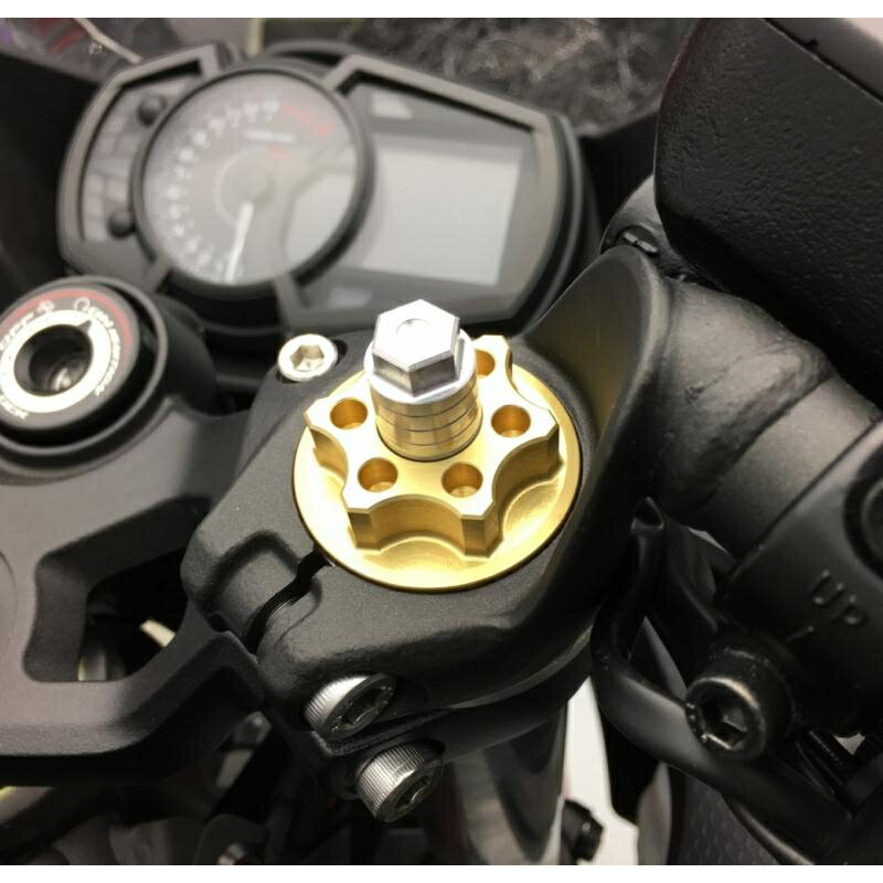 バイクパーツ ケイファクトリー フロントフォークトップキャップ Sゴールド184XZDR0244 4582215615928