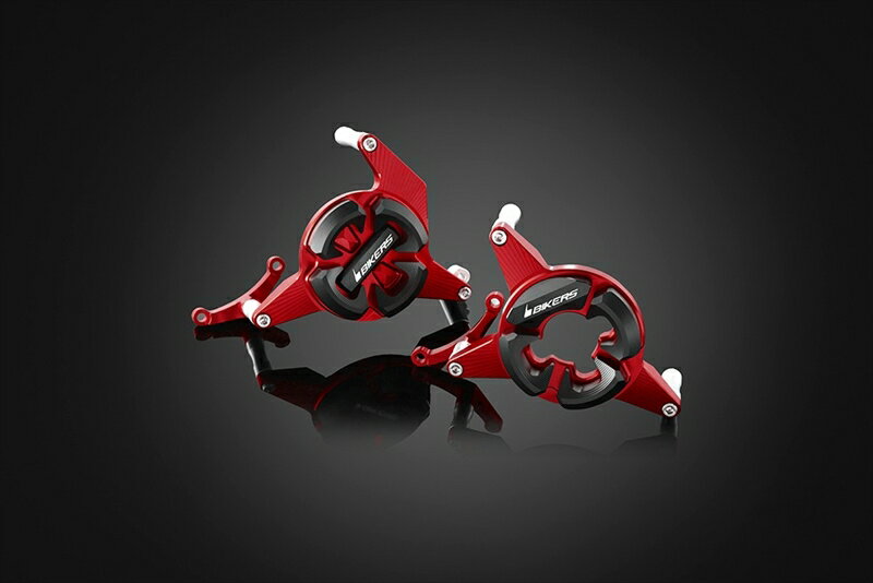 バイクパーツBIKERS(バイカーズ) エンジンガード 左右 レッドH0140-RED4550646102430