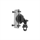 【5日前後で発送】バイクパーツRAM MOUNTS(ラムマウント) 防振Xグリップ M &U字クランプベースセット ショートアーム φ12.7-31.75mm対...