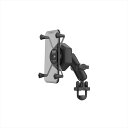 バイクパーツRAM MOUNTS(ラムマウント) 防振Xグリップ M &U字クランプベースセット 標準アーム φ12.7-31.75mm対応 1インチボール V...