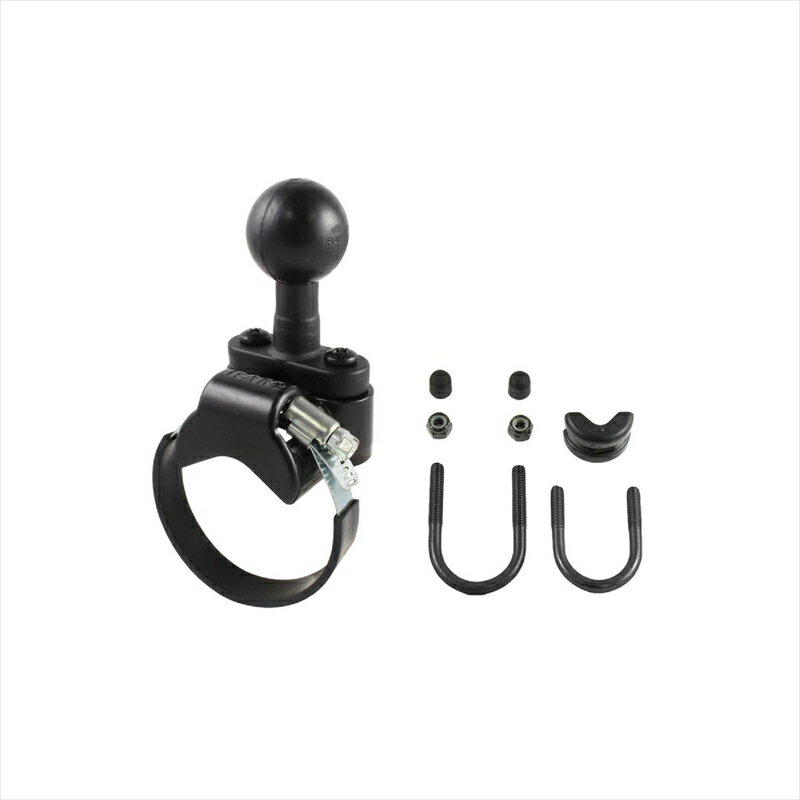 【5日前後で発送】 バイクパーツ 電子機器類ラムマウント ベルトクランプベース U字ボルト付 φ39.8-80m..