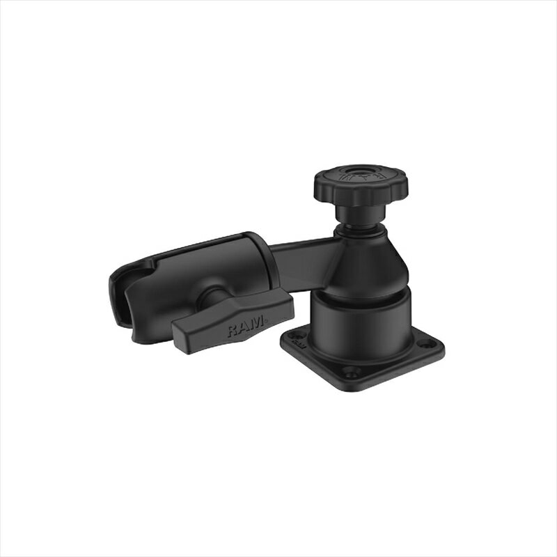 バイクパーツ 電子機器類ラムマウント スイングアームマウントセット 152mm長 シングルピボット 1.5イ..