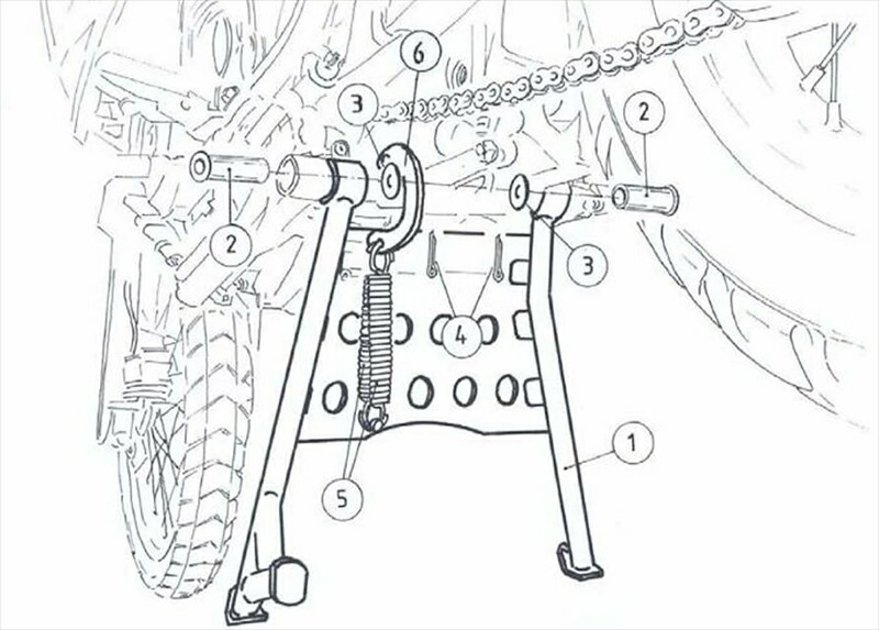 バイクパーツHEPCO&BECKER(ヘプコアンドベッカー) センタースタンド ブラック 505147 00 014548664526598XRV750 Afica Twin 93-03