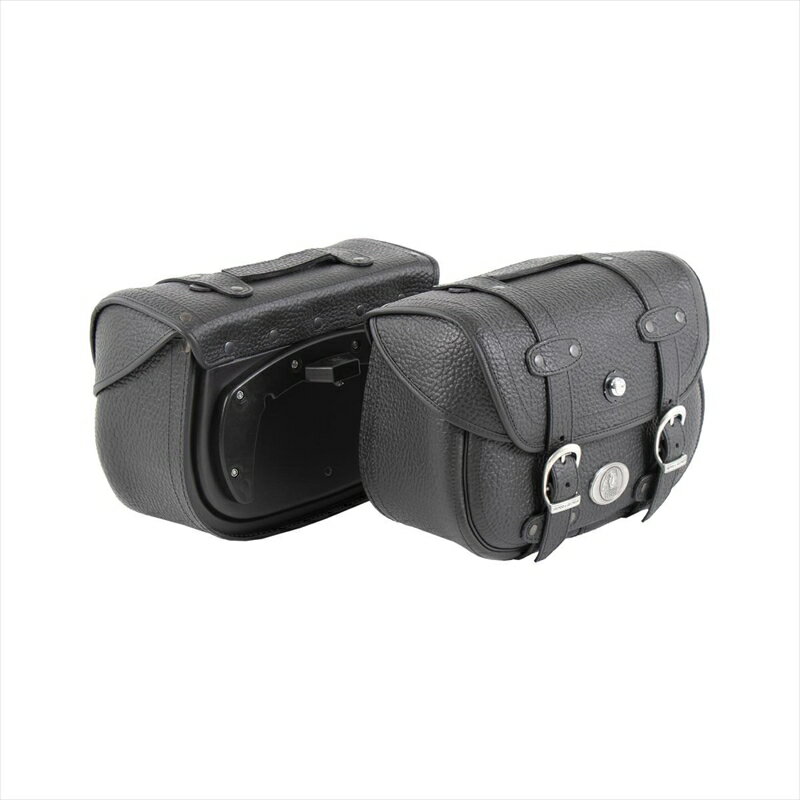 バイクパーツHEPCO&BECKER(ヘプコアンドベッカー) サイドレザーバッグ リバティー C-Bowサイドキャリア用 左右セット 6209854548664793914ブラック