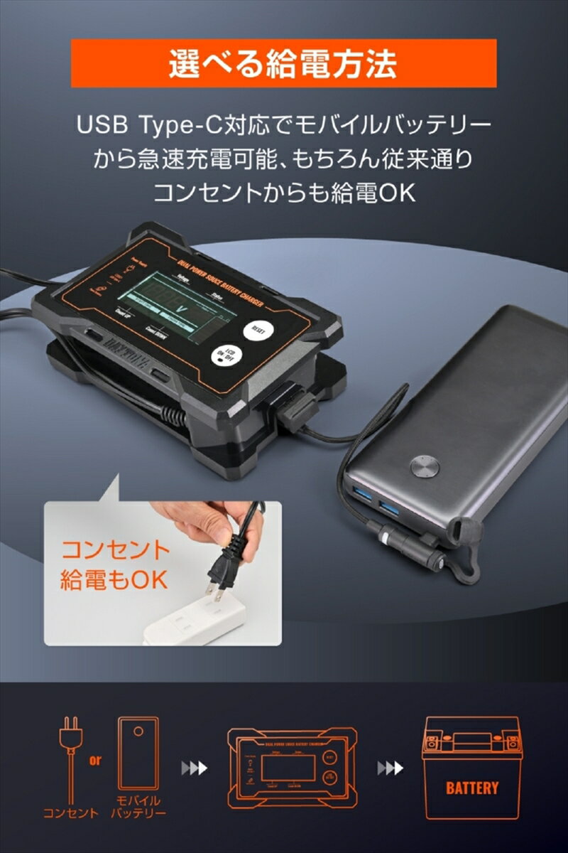 【5日前後で発送】 バイクパーツ 電装系デイトナ ディスプレイバッテリーチャージャーUSB37802 4909449623053