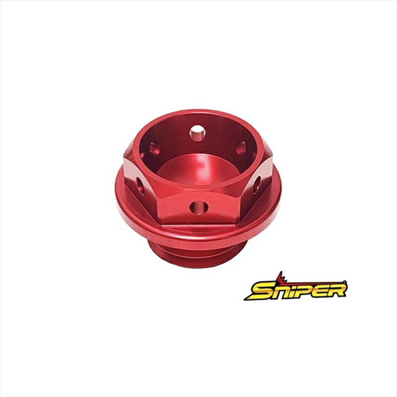 バイクパーツ スナイパー オイルフィラーキャップ 赤 SP0136R 4589993474396M20 x P1.5 汎用