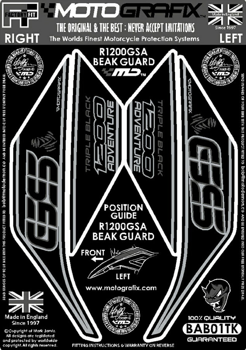 バイクパーツMOTO GRAFIX(モトグラフィックス) ボディパッド BLK/GRYMT-BAB01TK4580041200059