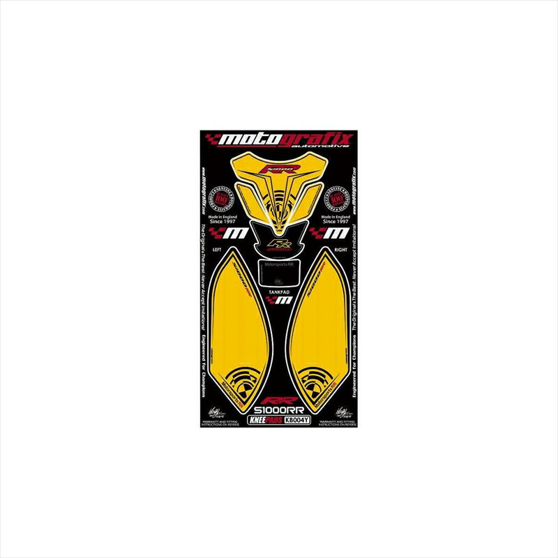 バイクパーツ アクセサリーモトグラフィックス ボディパッド KNEE MT-KB004Y 4580041201841S1000RR 09-11