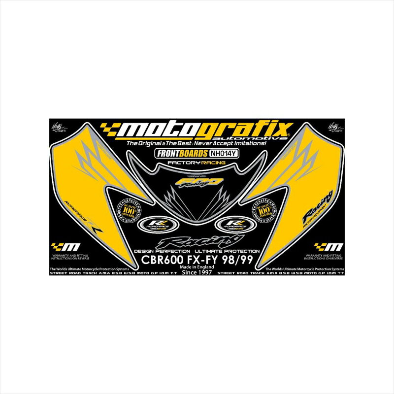 バイクパーツ アクセサリーモトグラフィックス ボディパッド FRONT MT-NH014Y 4580041204897CBR600FX-FY 98/99(2)
