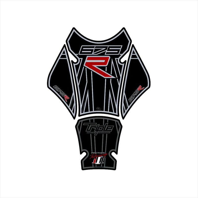 バイクパーツ 外装モトグラフィックス タンクパッド BLK/WHT/RED MT-TT021KK 4580041220101DAYTONA675R
