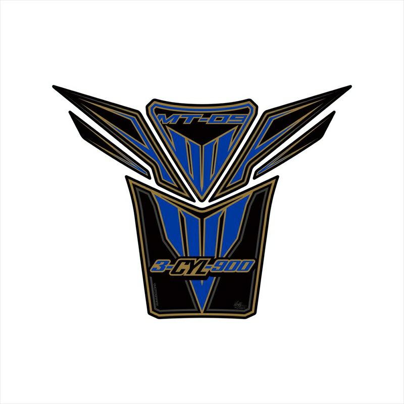 バイクパーツ 外装モトグラフィックス タンクパッド BLK/BLU/GLD MT-TY022KBA 4580041221641MT-09