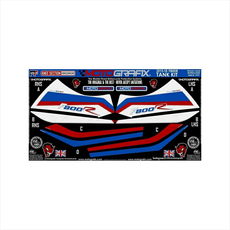 バイクパーツ アクセサリーモトグラフィックス ボディパッド KNEE MT-KB022MSW 4580041228114BMW F800R 15-18