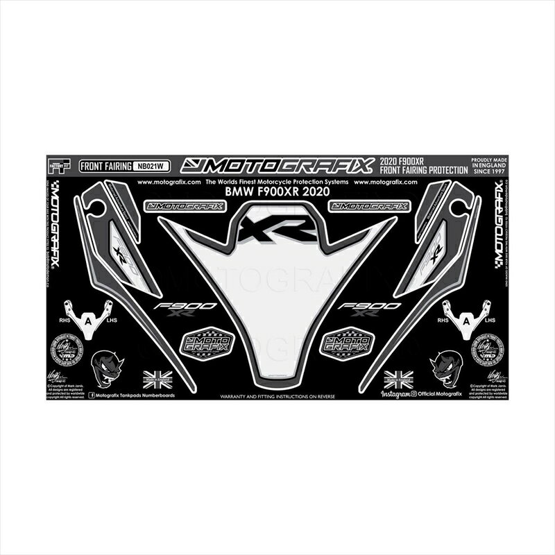バイクパーツ アクセサリーモトグラフィックス ボディパッド FRONT MT-NB021W 4580041242813BMW F900XR 20-