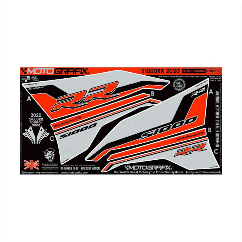 バイクパーツ アクセサリーモトグラフィックス ボディパッド FRONT MT-NB020HS 4580041243520BMW S1000RR 20-21