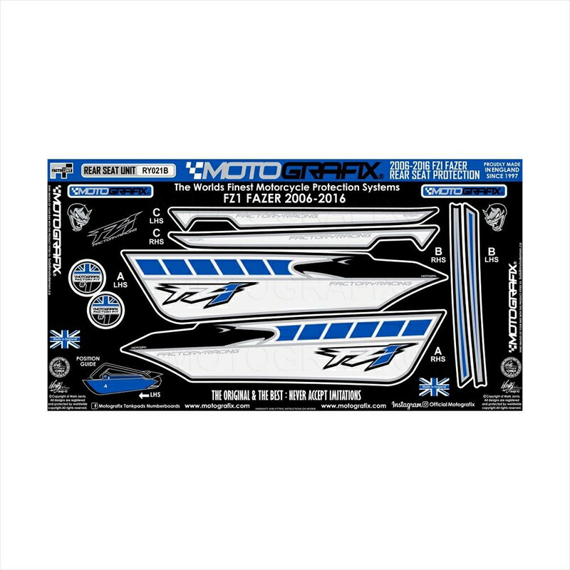 バイクパーツ アクセサリーモトグラフィックス ボディパッド REAR MT-RY021B 4580041242196FZ1 Fazer 06-16