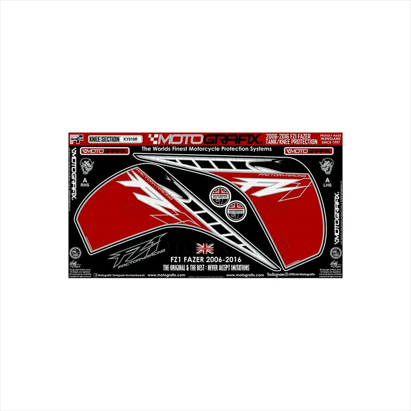 バイクパーツ アクセサリーモトグラフィックス ボディパッド KNEE MT-KY019R 4580041246088FZ1/Fazer 06-16