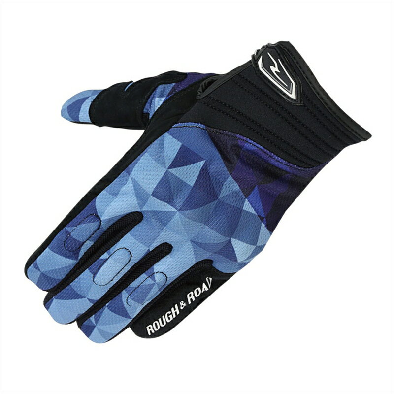 【5日前後で発送】バイクパーツ ウェアラフアンドロード コンフォートナックルグローブ モザイクブルー #XLRR8026MO-BL5 4580332668247