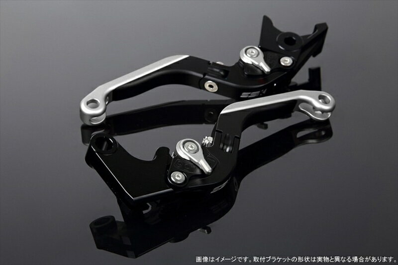 バイクパーツ ハンドルエスエスケイ スピードラ アジャストレバー 可倒延長式 Mブラック/Mシルバー/MシルバーGSX-R1000 07-08LVGM049BK-SRSR 4580540639039