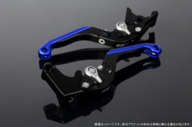 バイクパーツ ハンドルエスエスケイ スピードラ アジャストレバー 可倒延長式 Mブラック/Mシルバー/MブルーGSX-R1000 07-08LVGM049BK-SRBE 4580540639077