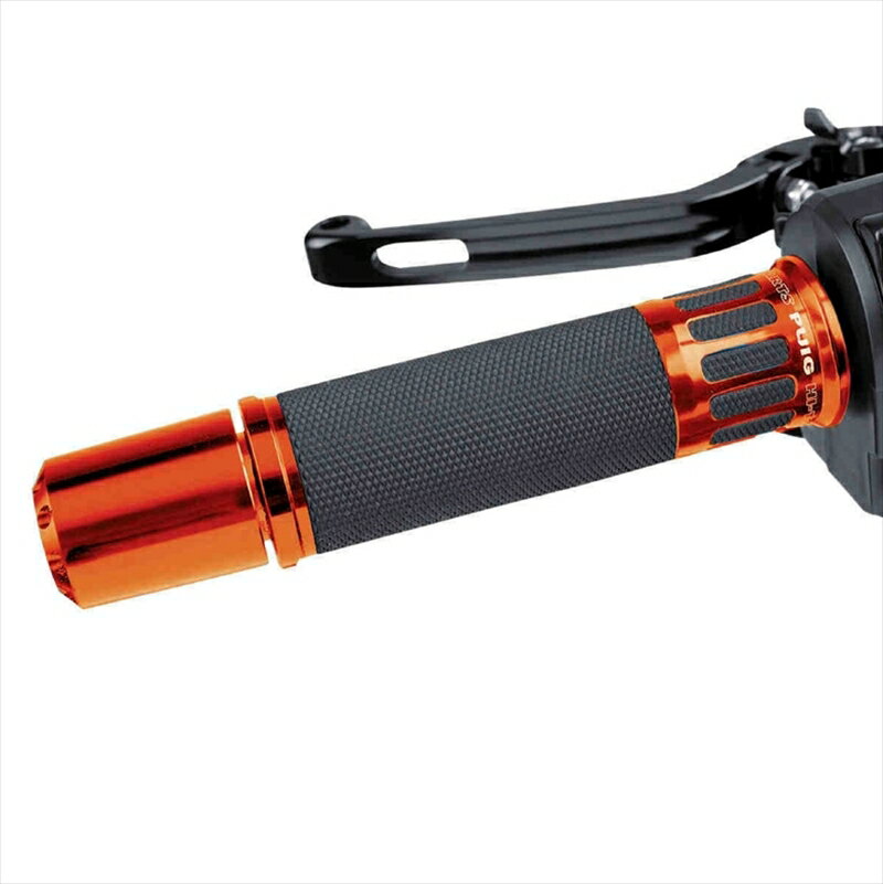 バイクパーツ ハンドルPUIG(プーチ) HI-TECH RACINGグリップ 119mm オレンジ5879T4571415044690