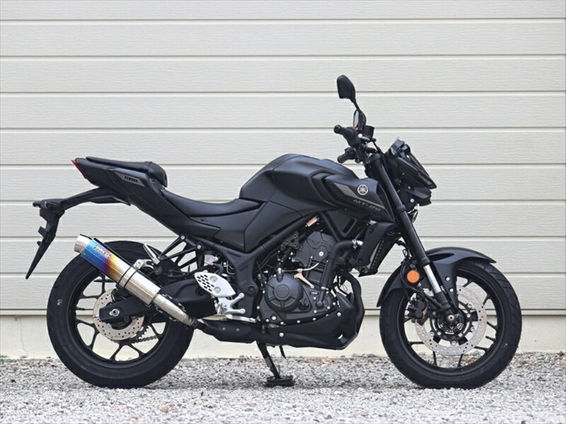 バイクパーツ マフラーダブルアールズ スリップオン ラウンド・焼き色チタンサイレンサー YZF-R25/MT-25 25- 8BK-RG84J BK2280JM 4582734413166