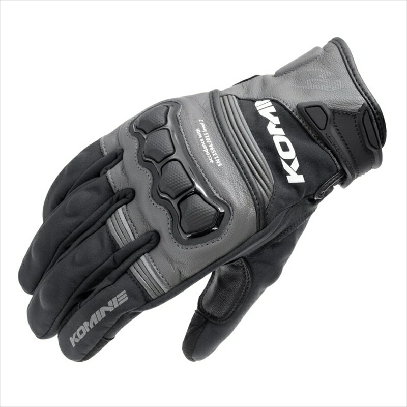 バイクパーツ ウェアKOMINE(コミネ) GK-856 HIGH P レザーWPグローブHG D.Grey S06-8564582611235560