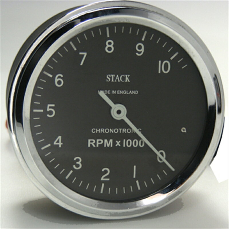 バイクパーツ 電装系STACK(スタック) クロノトロニックタコメーター ブラック 242-ST9010964548664675326