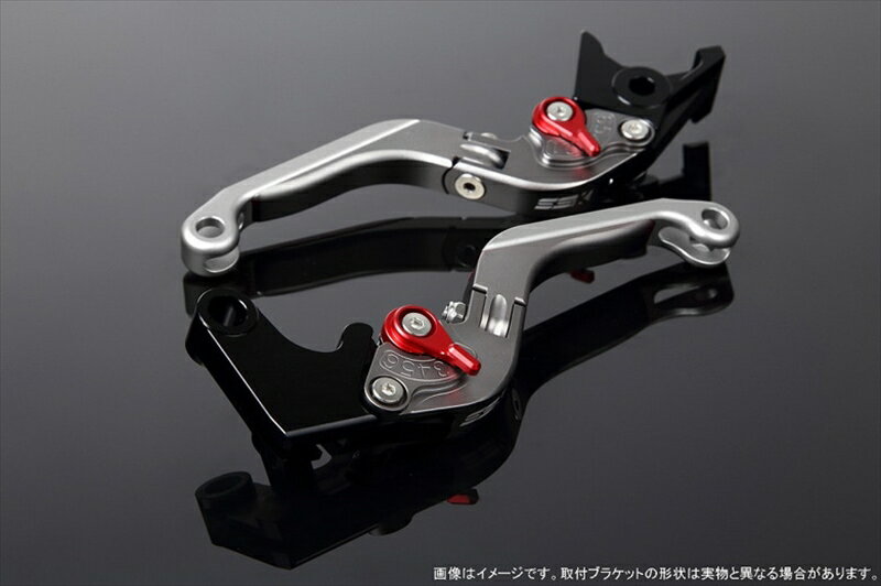 バイク用品 ハンドルエスエスケイ スピードラ アジャストレバー 可倒延長式 Mチタン/Mレッド/Mシルバー CB1300SF SC40 00-02 SC40-1070001～ LVGM004TM-RDSR 4580540574071取寄品
