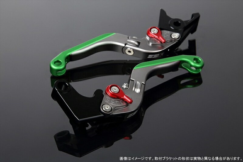 ハンドルエスエスケイ スピードラ アジャストレバー 可倒延長式 Mチタン/Mレッド/Mグリーン ZX-6R 07-17 ZX-10R 06-15LVGM027TM-RDGN 4580540607939取寄品