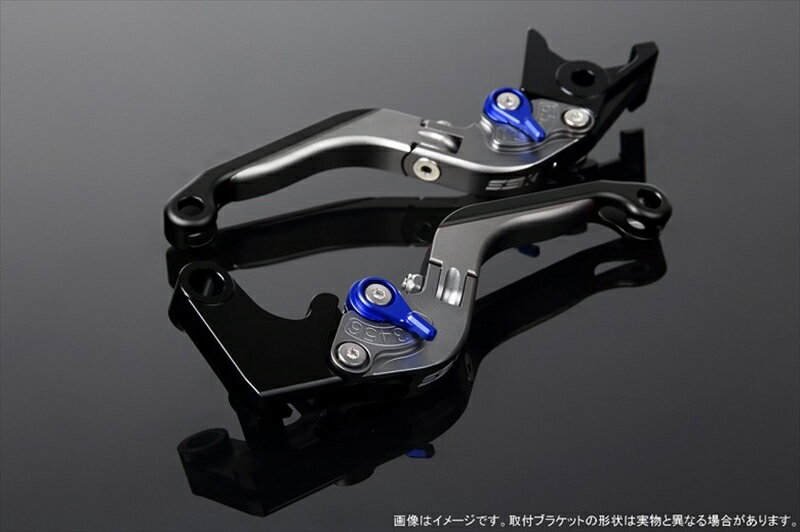 ハンドルエスエスケイ スピードラ アジャストレバー 可倒延長式 Mチタン/Mブルー/Mブラック ZX-6R 07-17 ZX-10R 06-15LVGM027TM-BEBK 4580540607946取寄品
